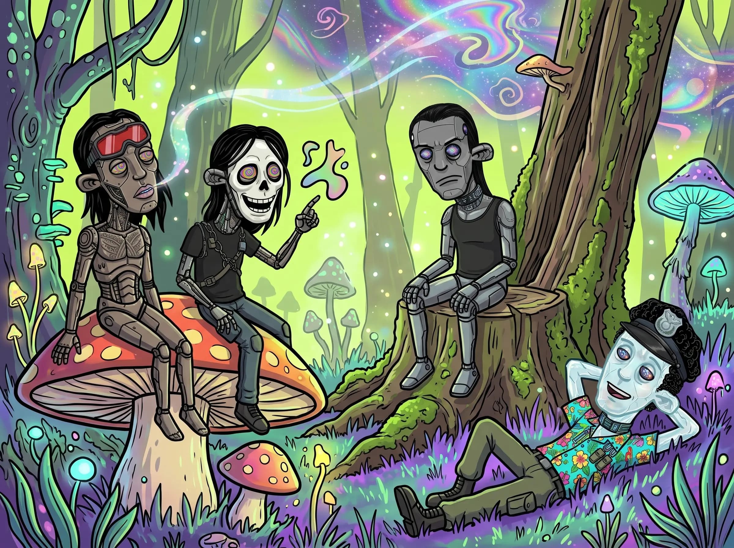 Psychedelic Magic Hood landscape